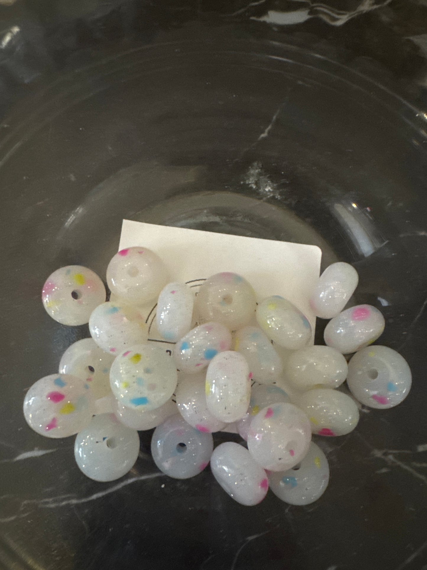 14mm Shimmer Opal Silicone Bead (Swirl & Confetti)