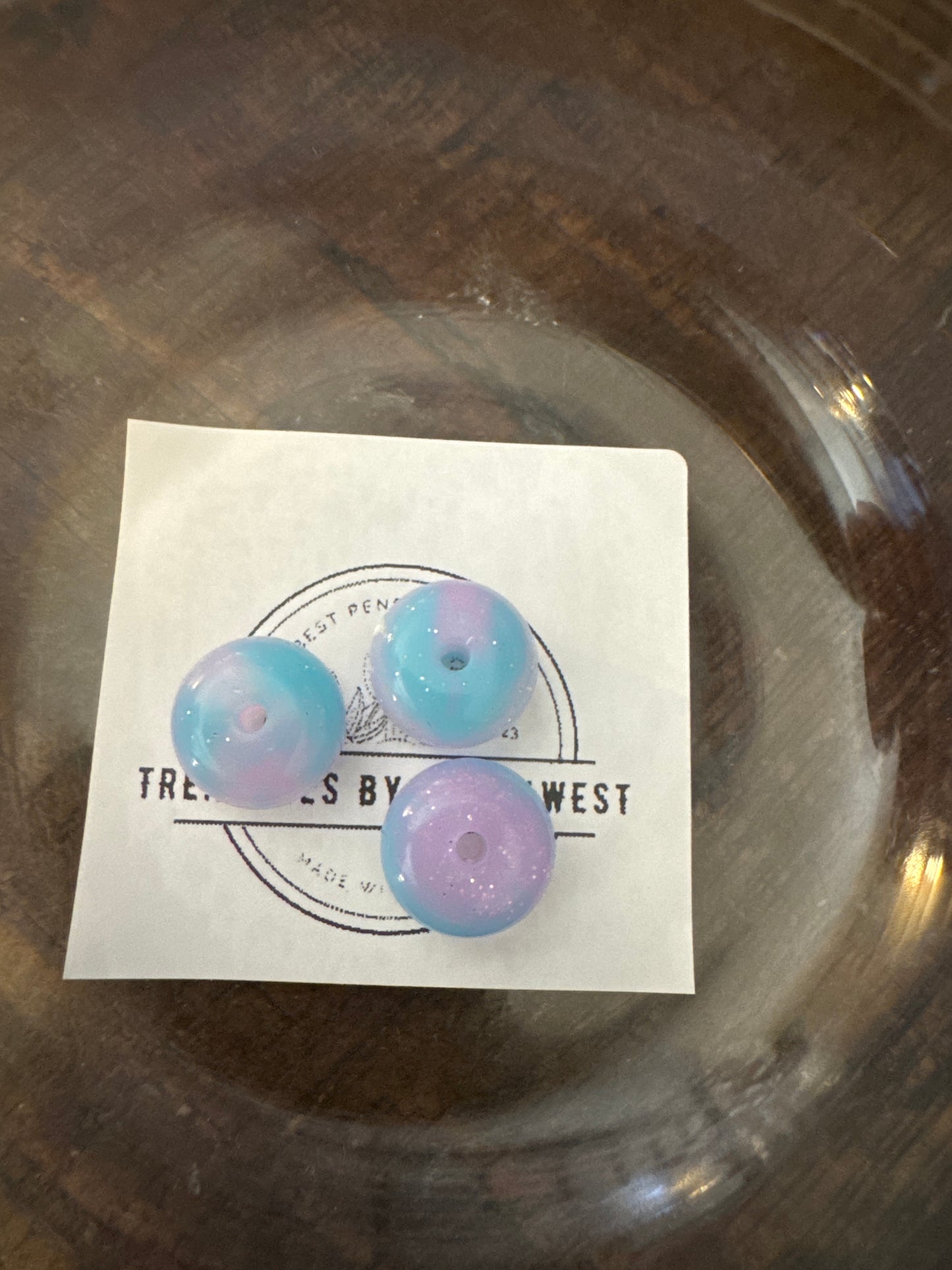 14mm Shimmer Opal Silicone Bead (Swirl & Confetti)