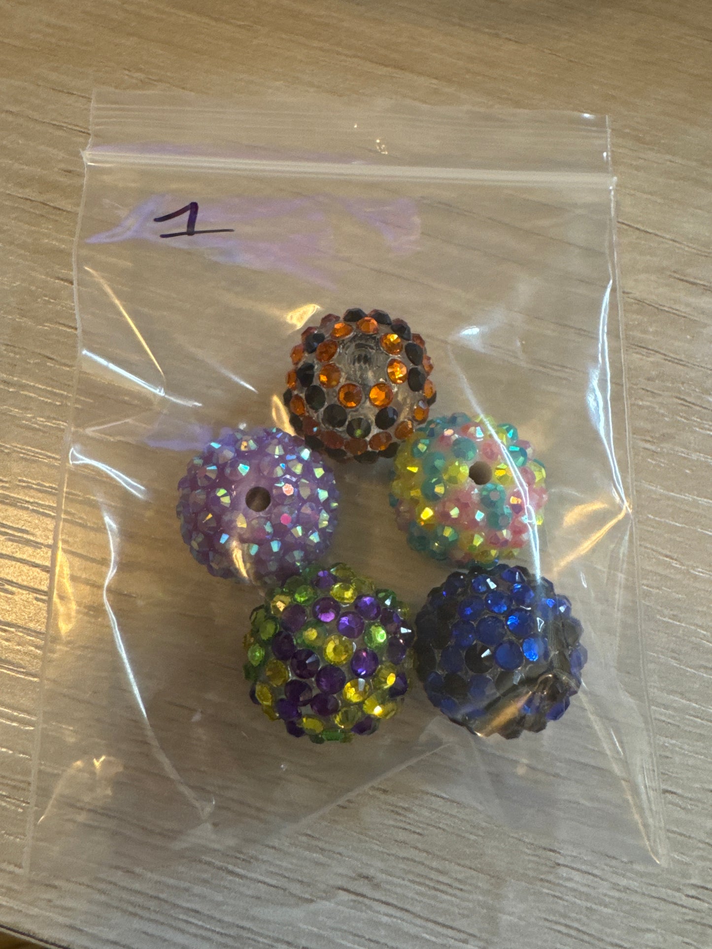 20mm Rhinestone Bead - Mixed Bag(5)