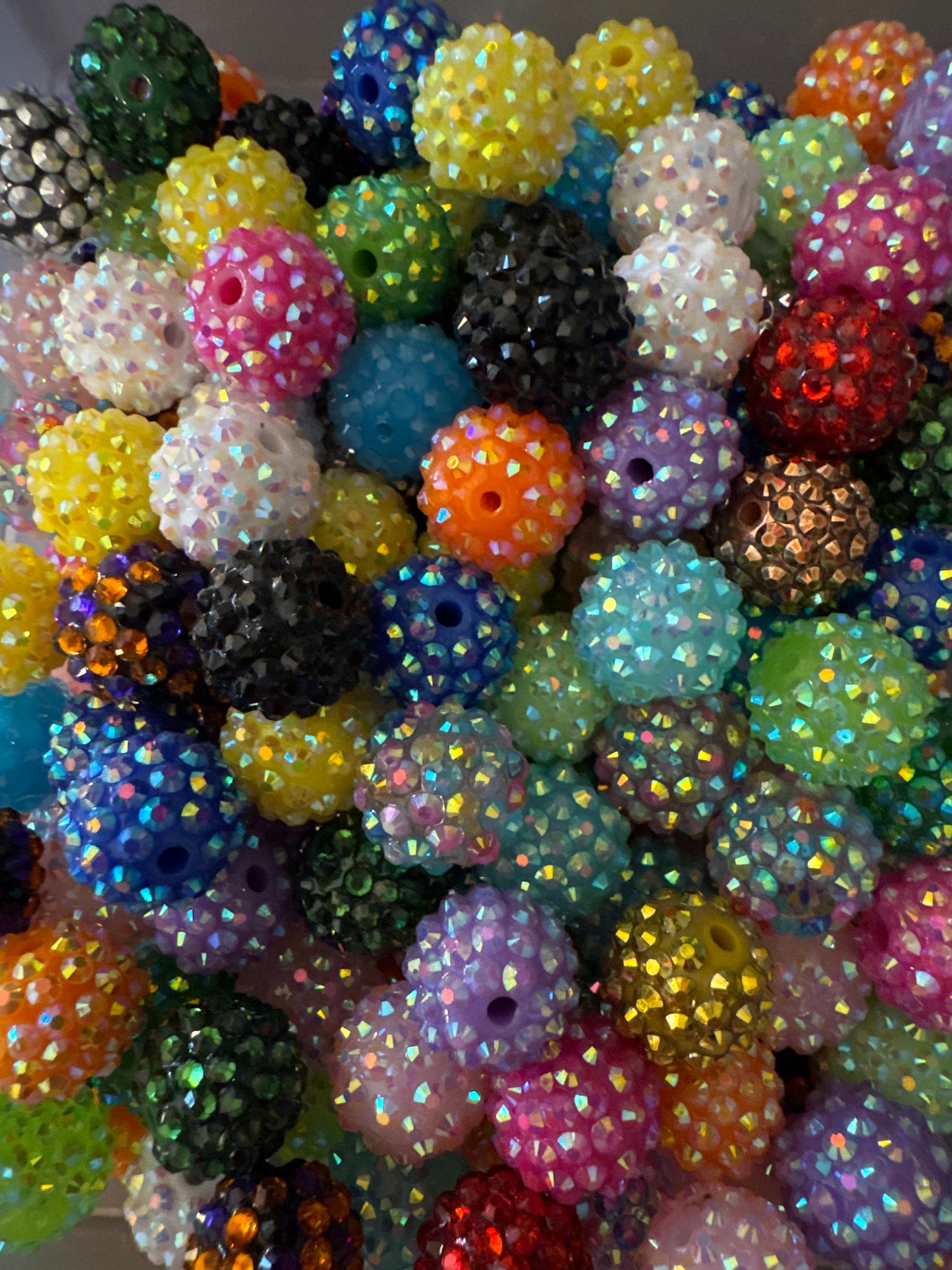 16mm Rhinestone Beads - Mixed Bag (10)