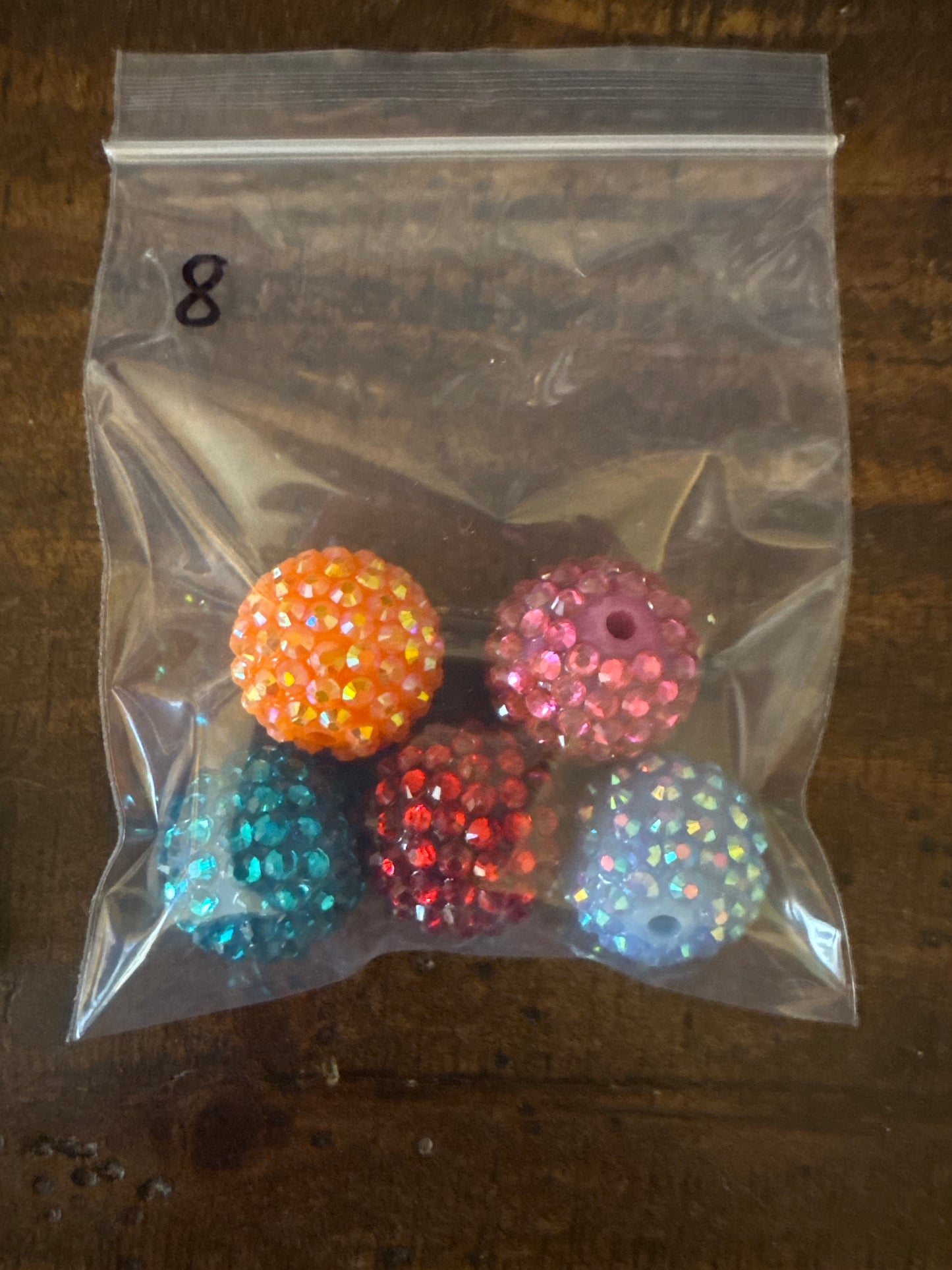 20mm Rhinestone Bead - Mixed Bag(5)