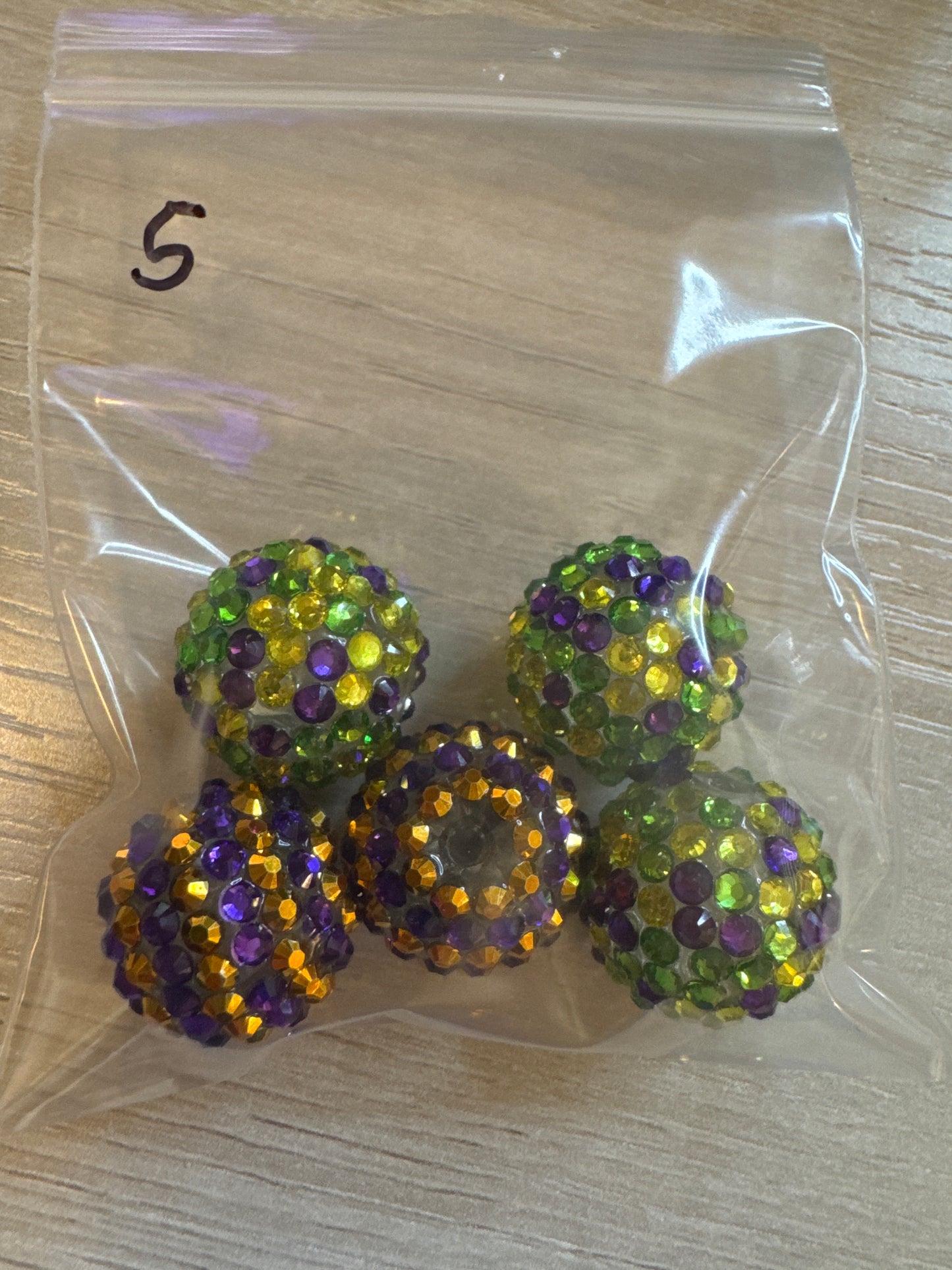 20mm Rhinestone Bead - Mixed Bag(5)