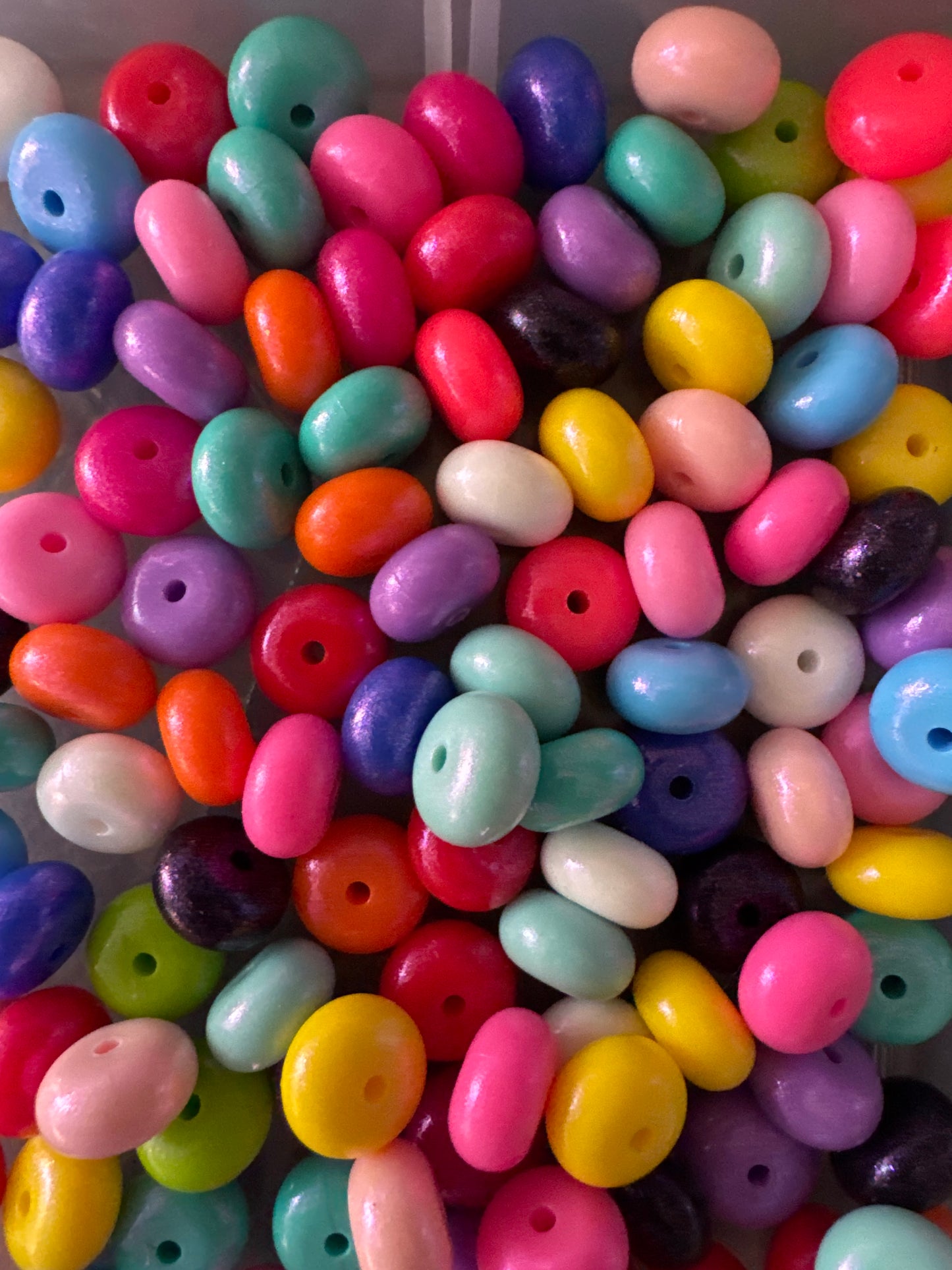 14mm Shimmer Opal Silicone Beads - Mixed Bag (5)