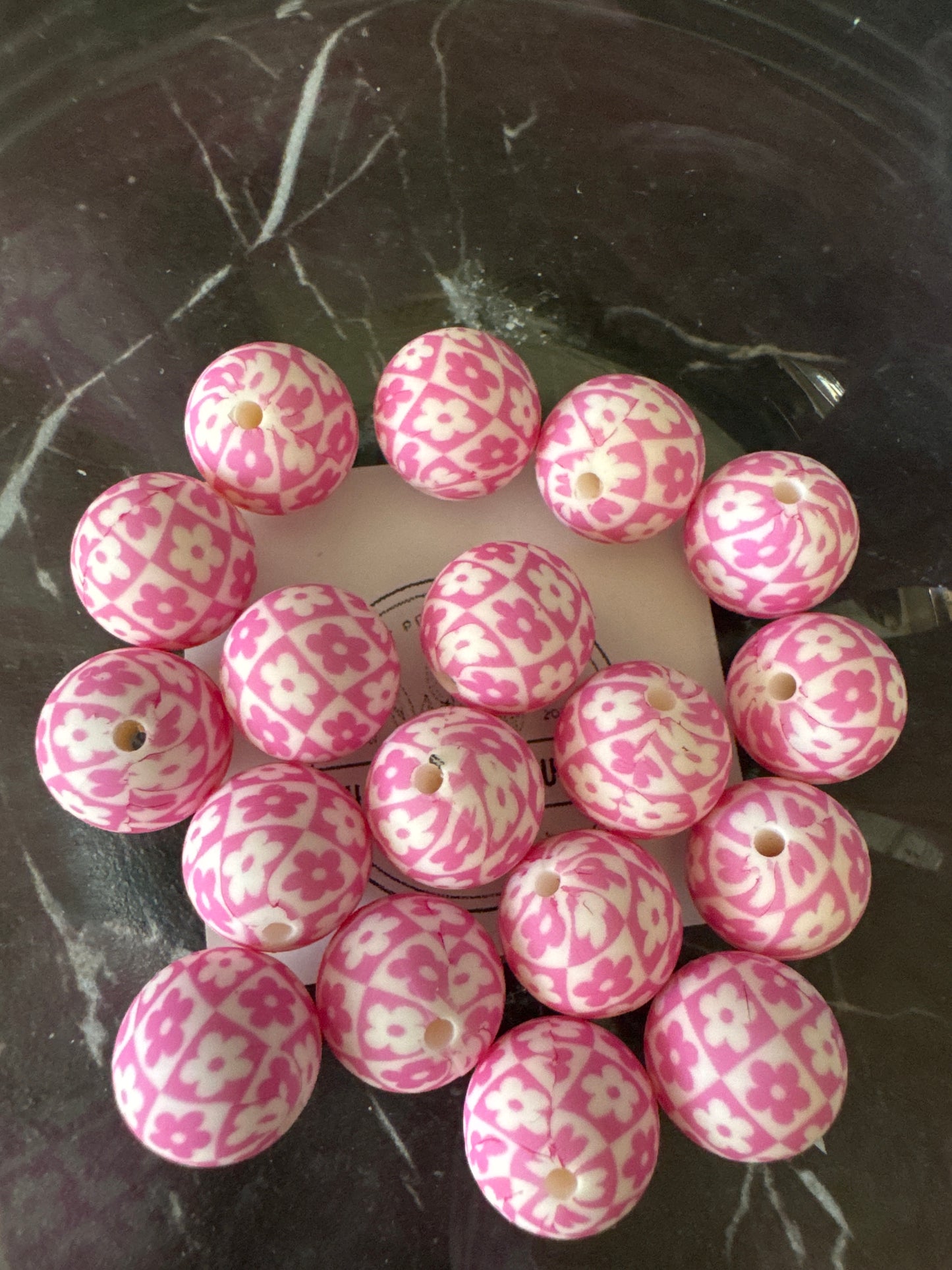 15mm Flower Silicone Beads