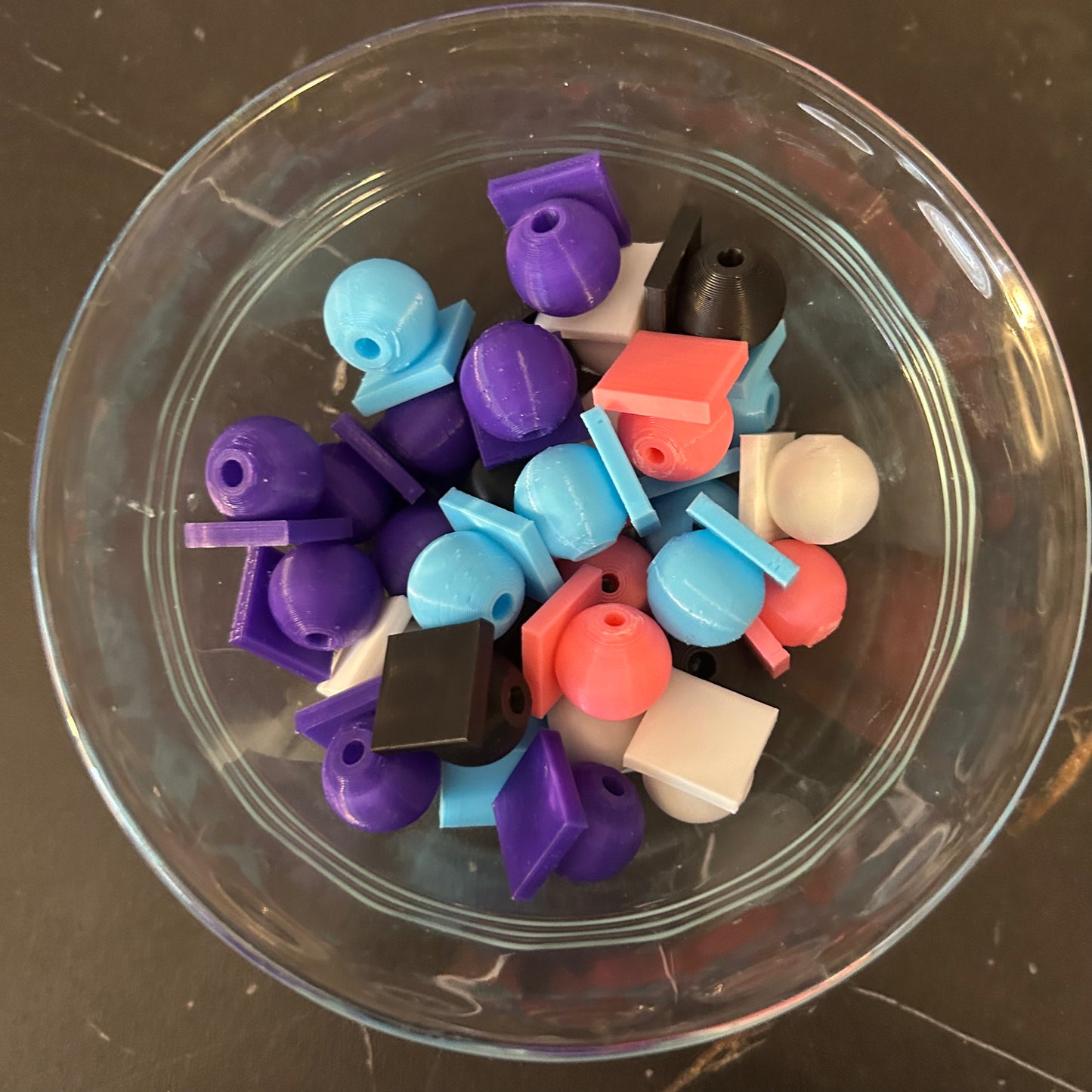 Acrylic Flatback beads (Mixed Bag of 5)