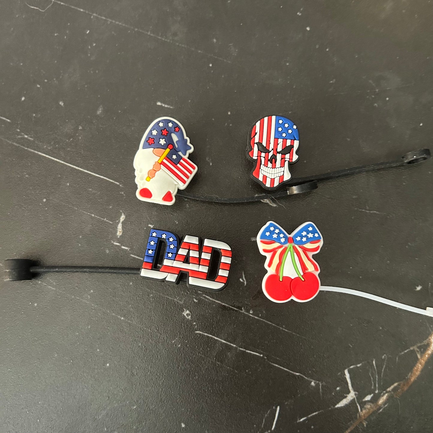 America/4th of July Straw Toppers