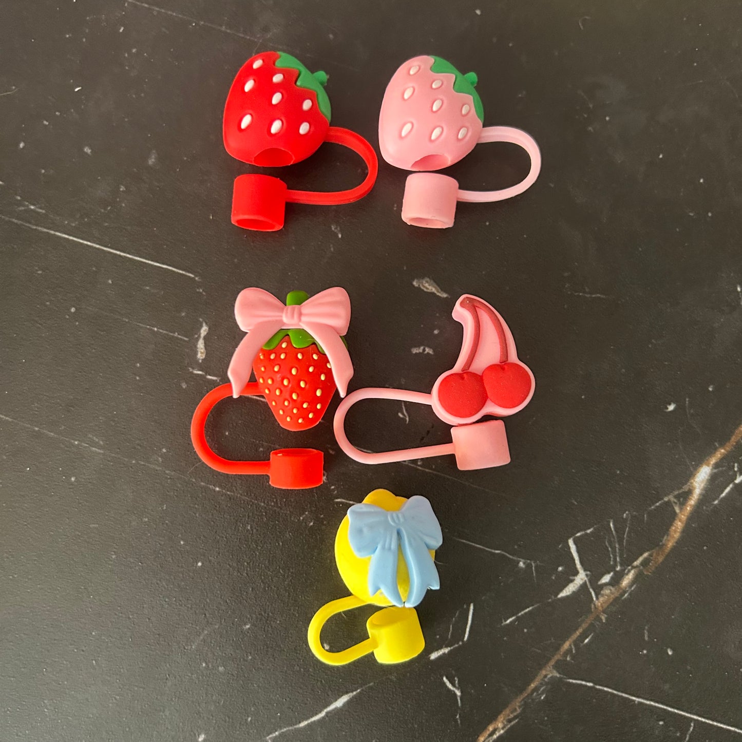 3D Fruit Straw Toppers