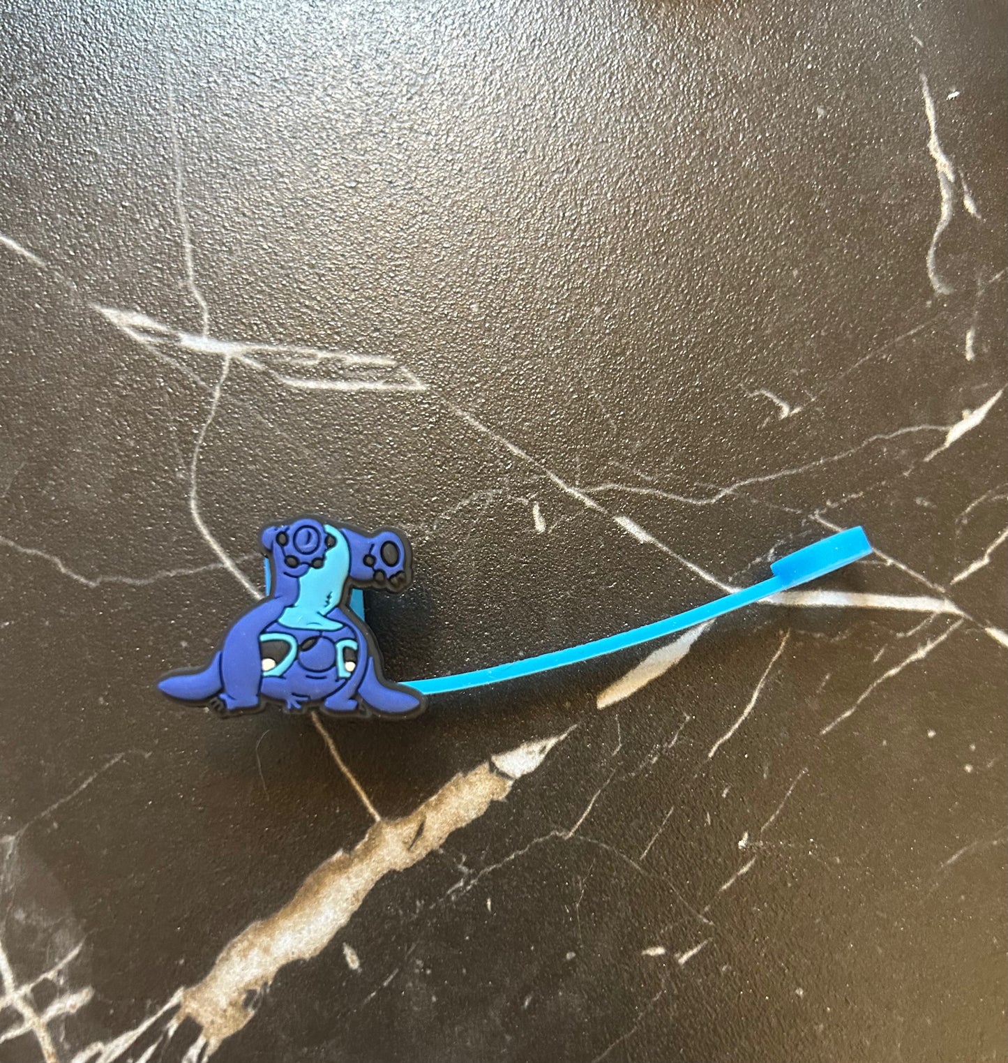 Blue Alien Straw Toppers