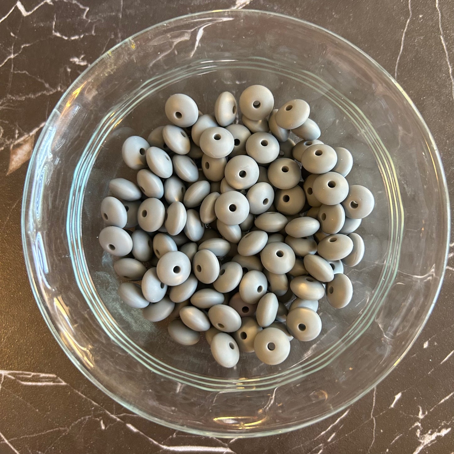 12mm Lentil Silicone Beads