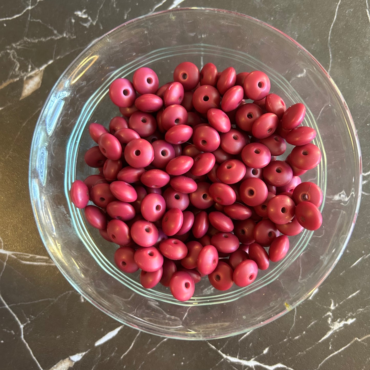 12mm Lentil Silicone Beads