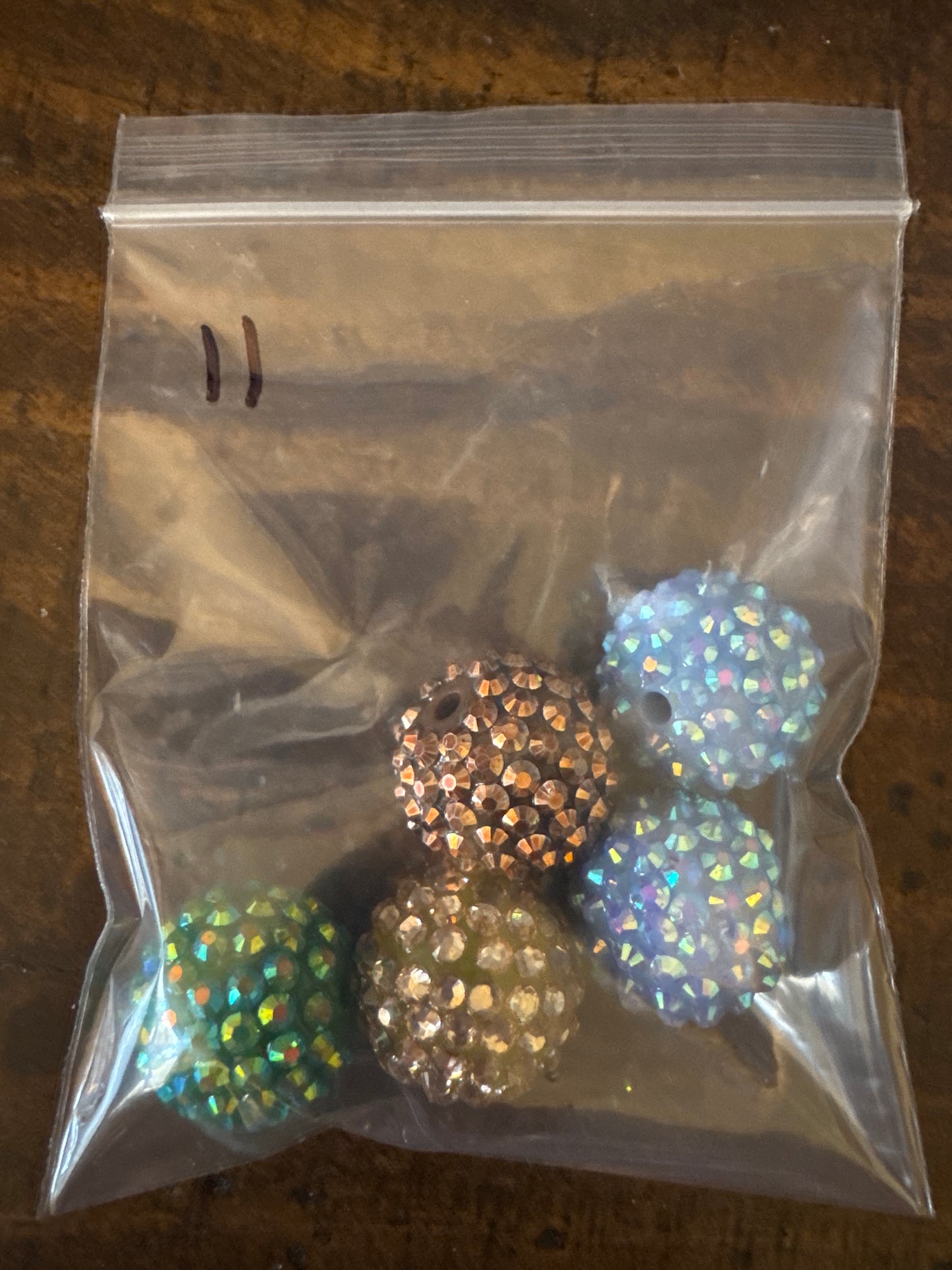20mm Rhinestone Bead - Mixed Bag(5)