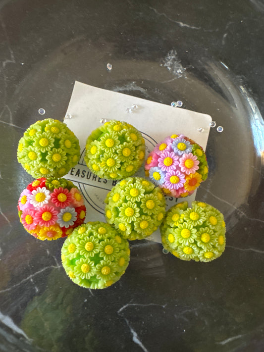 20mm Acrylic Flower Beads