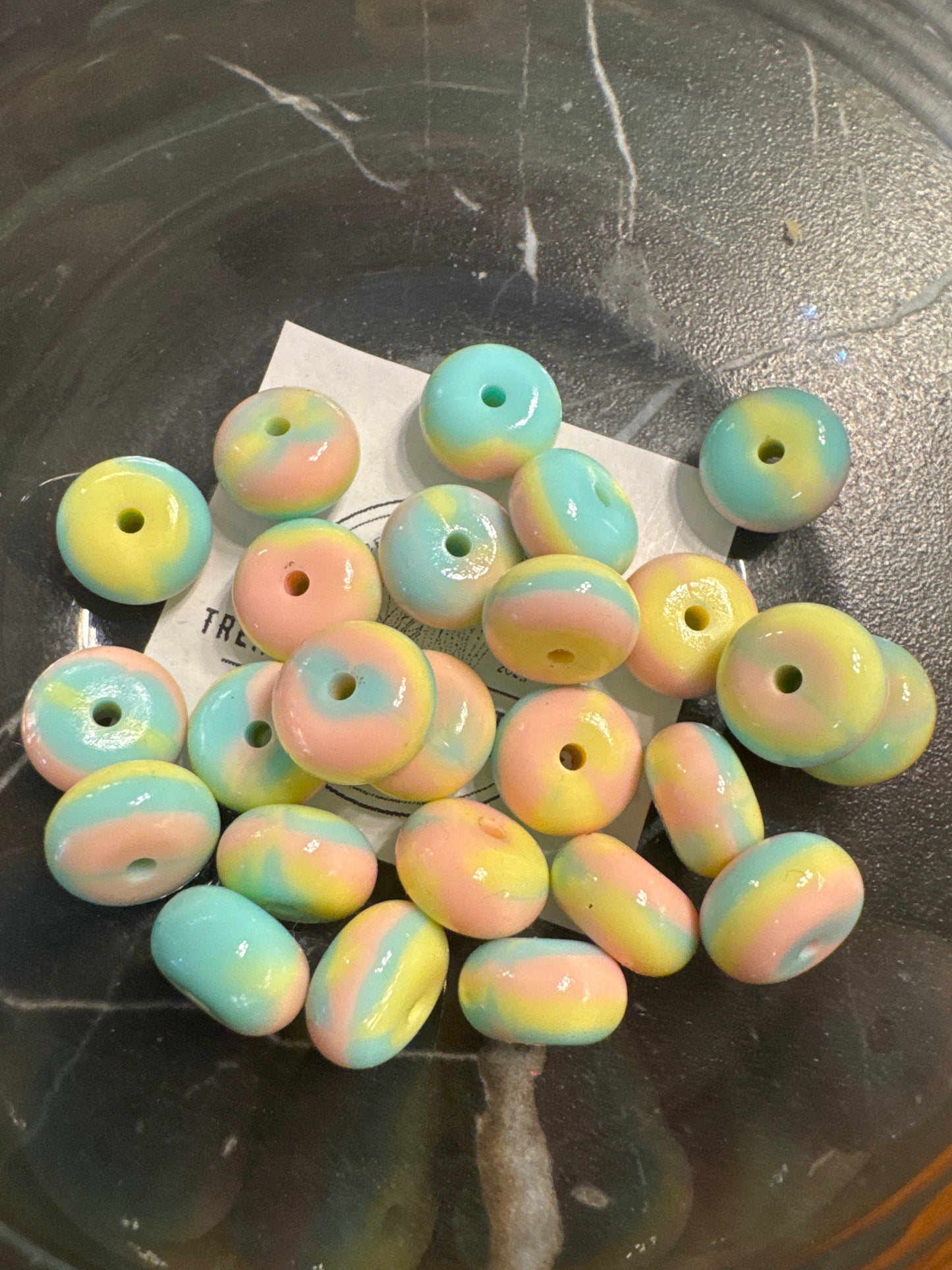14mm Shimmer Opal Silicone Bead (Swirl & Confetti)