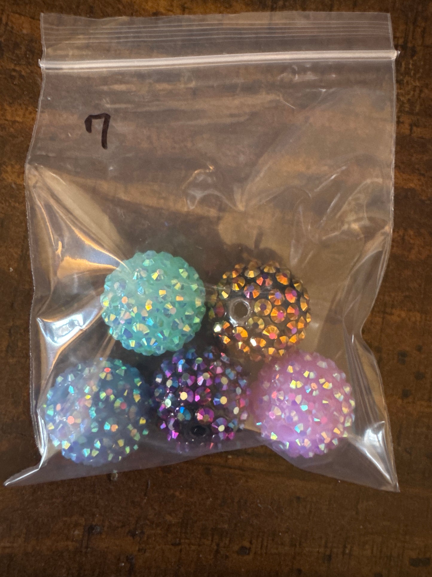20mm Rhinestone Bead - Mixed Bag(5)