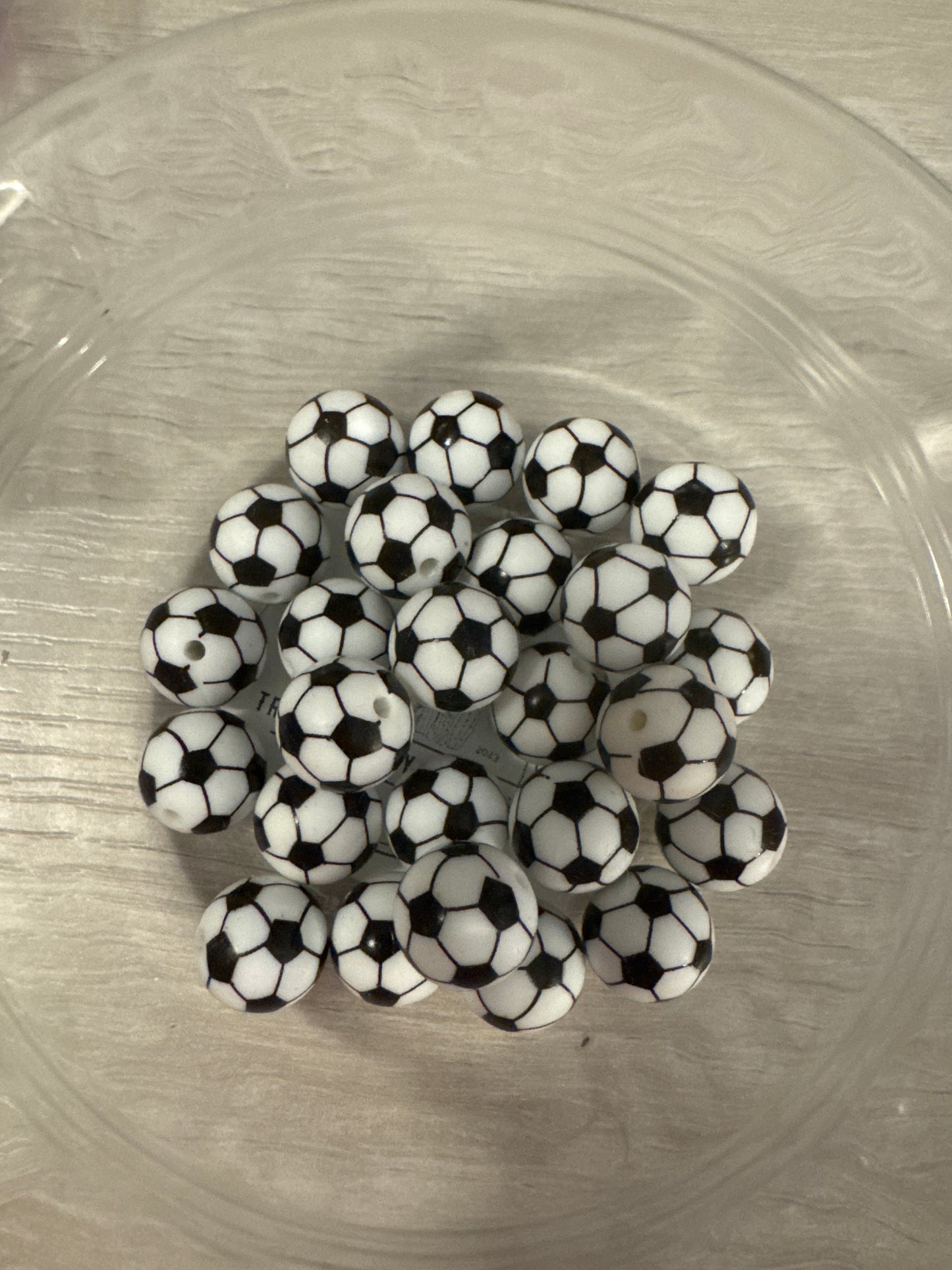 15mm Silicone Soccer Beads