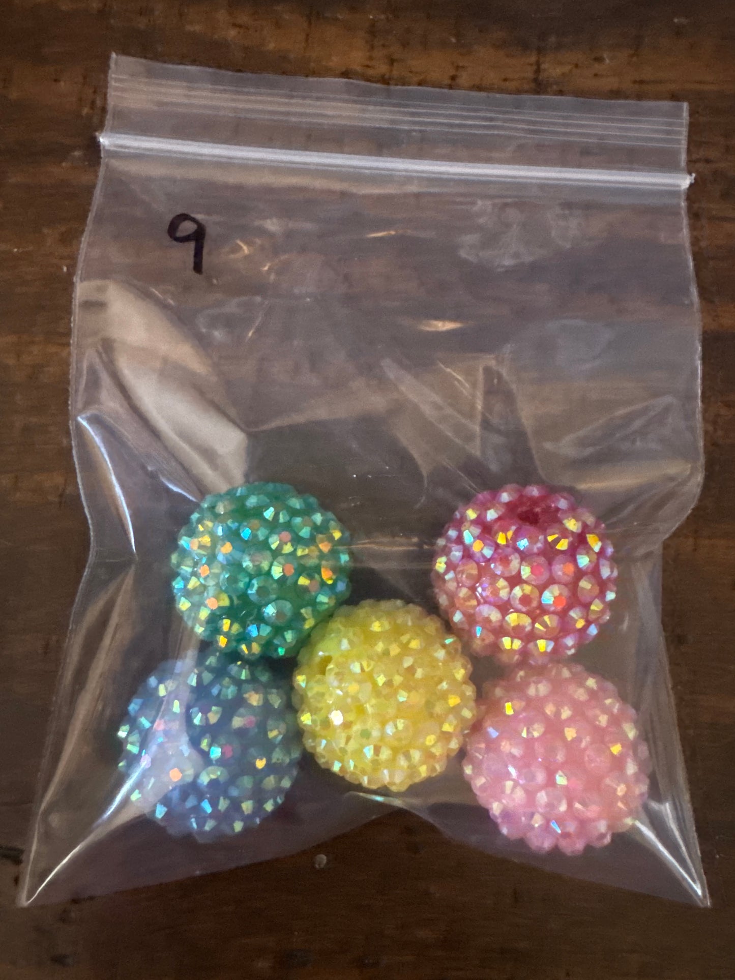 20mm Rhinestone Bead - Mixed Bag(5)
