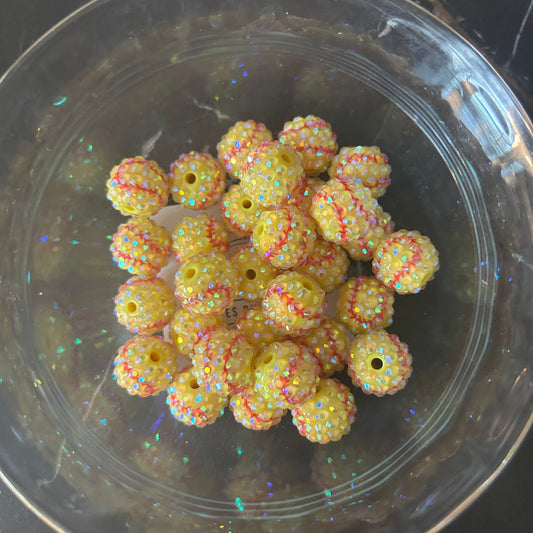 16mm Rhinestone Softball Bead