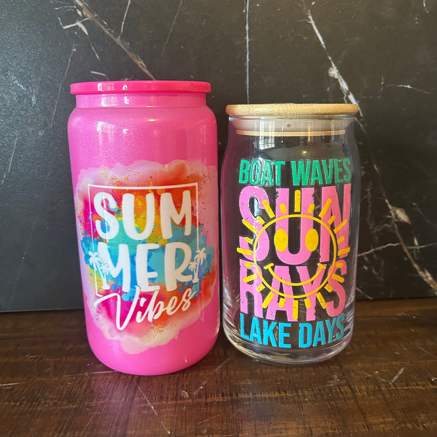 16oz, 24oz, 40oz Acrylic, Glass, Snow Globe Cups