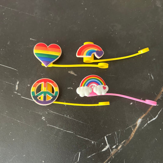 Rainbow Straw Toppers