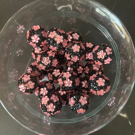 20mm Rhinestone Flower Beads