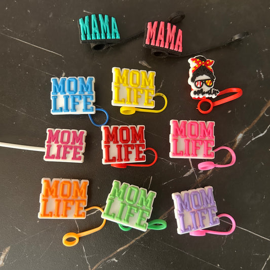 Mom/Mama Straw Toppers