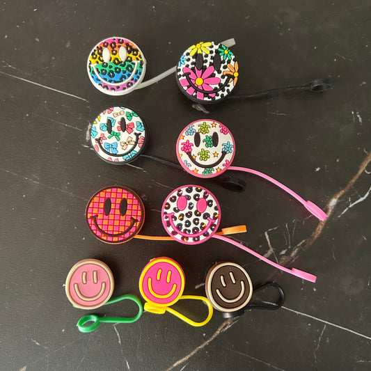 Smiley Face Straw Toppers