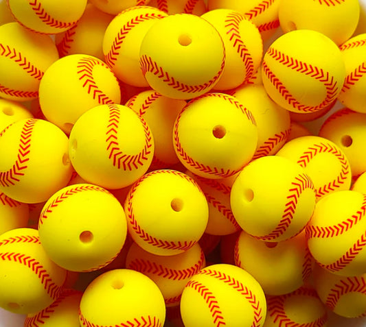 15mm Silicone Softball Bead