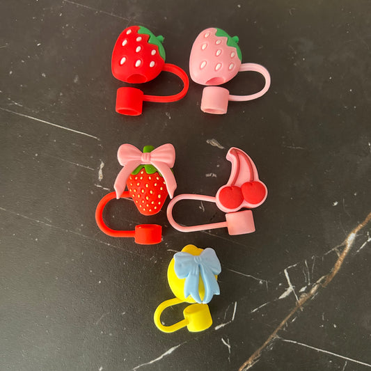 3D Fruit Straw Toppers