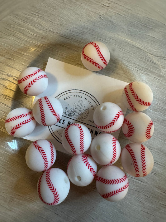 15mm Silicone Baseball Bead