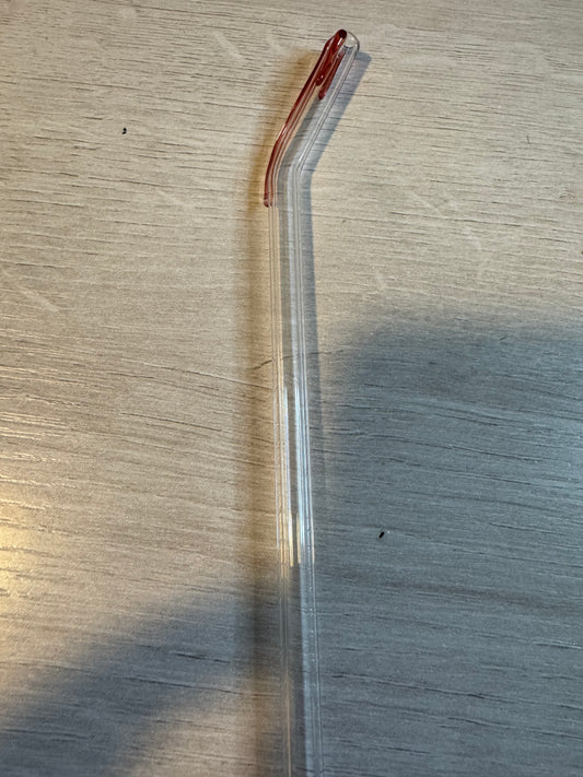 Blood drip glass straw