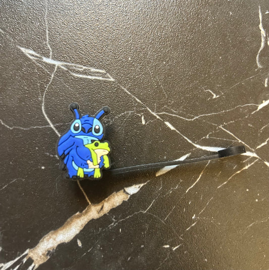 Blue Alien Straw Toppers