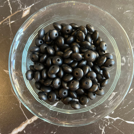 12mm Lentil Silicone Beads
